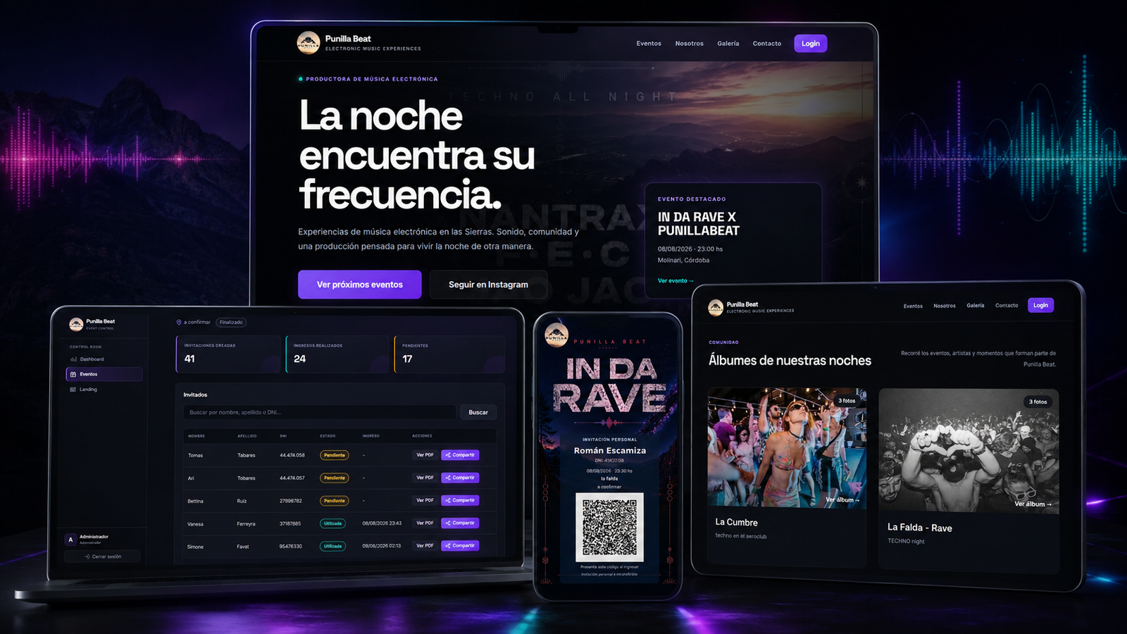 Plataforma de eventos Punilla Beat